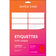Etiquette 210x297mm rouge- 50feuilles 50 etiquettes