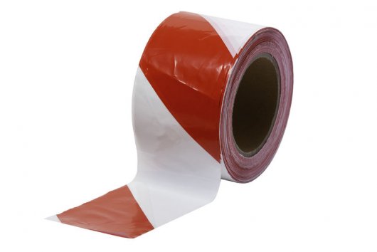 Ruban balisage rouge/blanc 75mmx300m