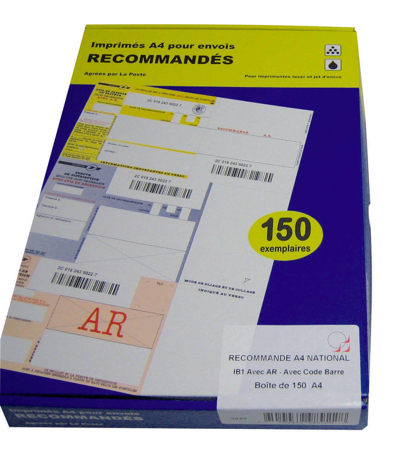 Imprime recommande ar boite 150