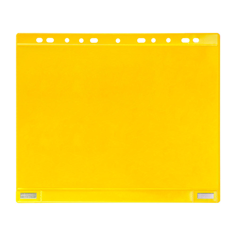 Pochette perforée magnétique A4- recto/verso -sachet de 5-jaune