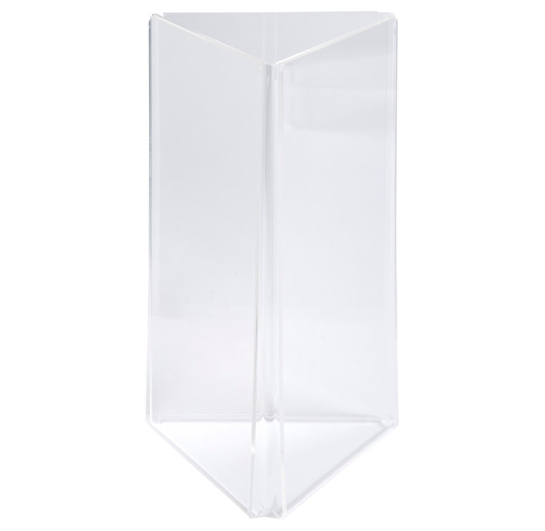 Porte-visuel tryptique 3 faces pour 95x95x212 mm- cristal
