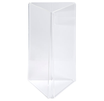Porte-visuel tryptique 3 faces pour 95x95x212 mm- cristal