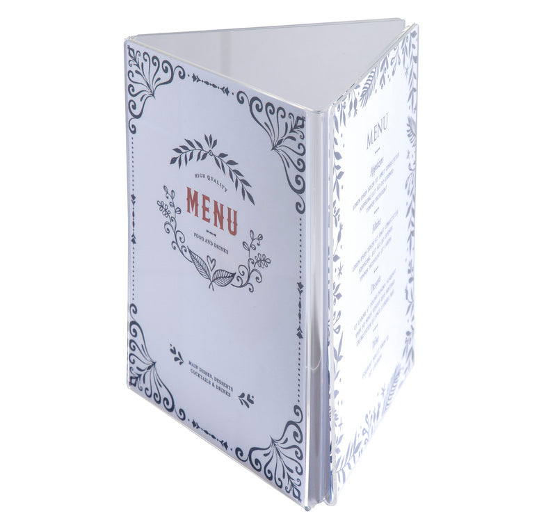Porte-visuel tryptique a5 cristal