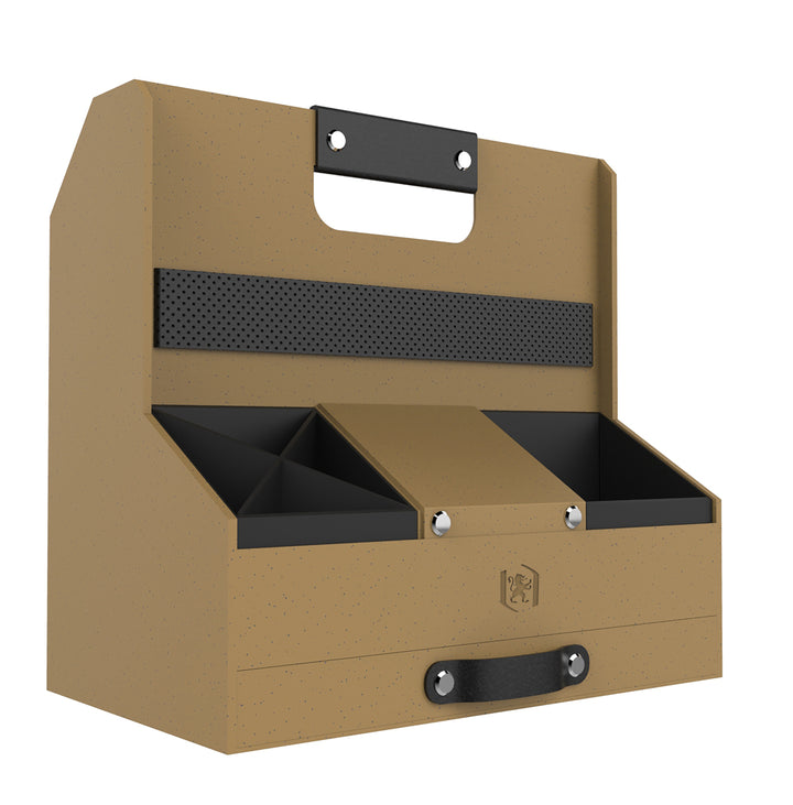 Organisateur travail nomade 2 compartiments+2pots de rangement