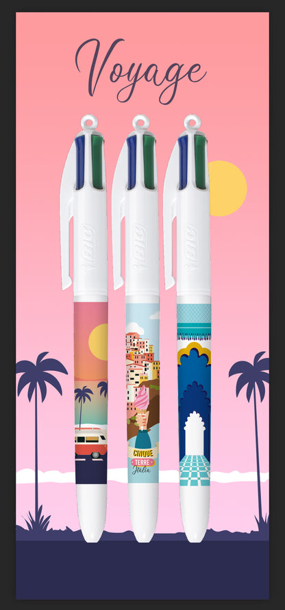 Stylo Bille 4 Couleurs - Pratique et Polyvalent