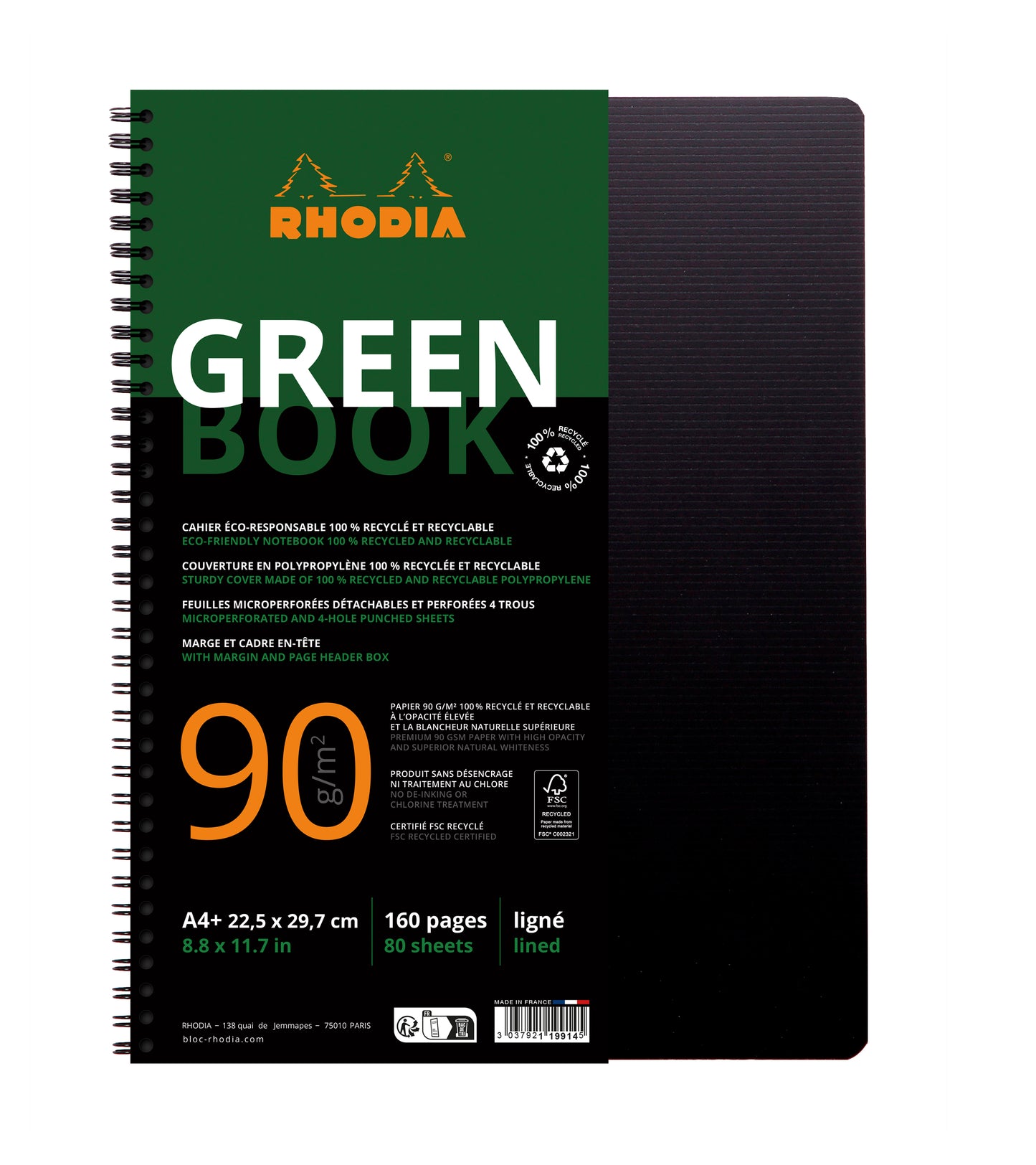 Cahier greenbook a4 160p ligné