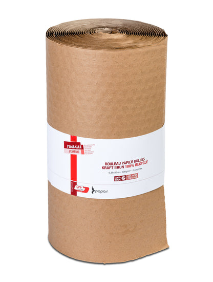 Rouleau bulle pap recyclé 2  couches -0,35x10m