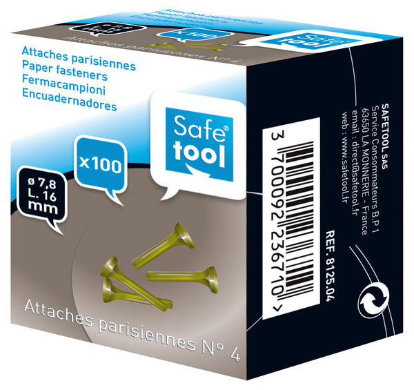 Attaches parisiennes 16mm N4 boite de 100