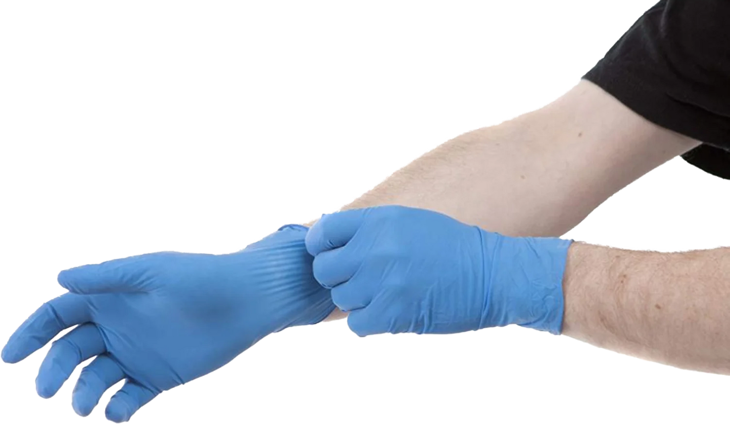 Gants nitrile non poudrés taille L boîte de 100