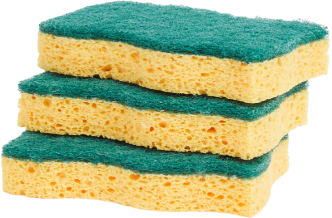 Éponges Abrasives Vertes 11x7 cm - Pack de 10