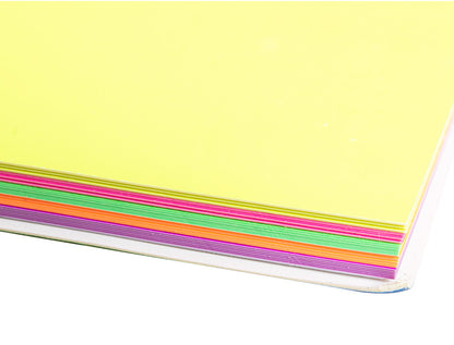 Bloc Note repositionnable  70x70 magnétique sans colle  neon - 100feuilles