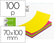 Bloc note repositionnable 70x100 100feuilles  magnétique -neon