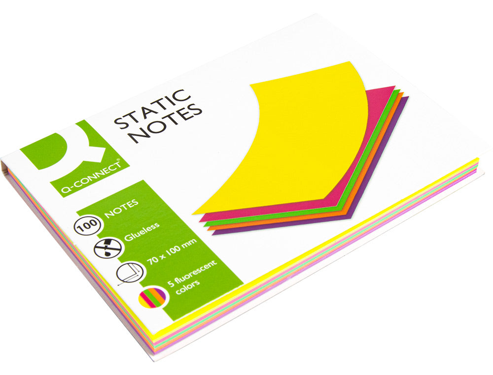 Bloc note repositionnable 70x100 100feuilles  magnétique -neon