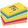 Bloc Post-it® sticky 76x127 carnival couleurs assorties