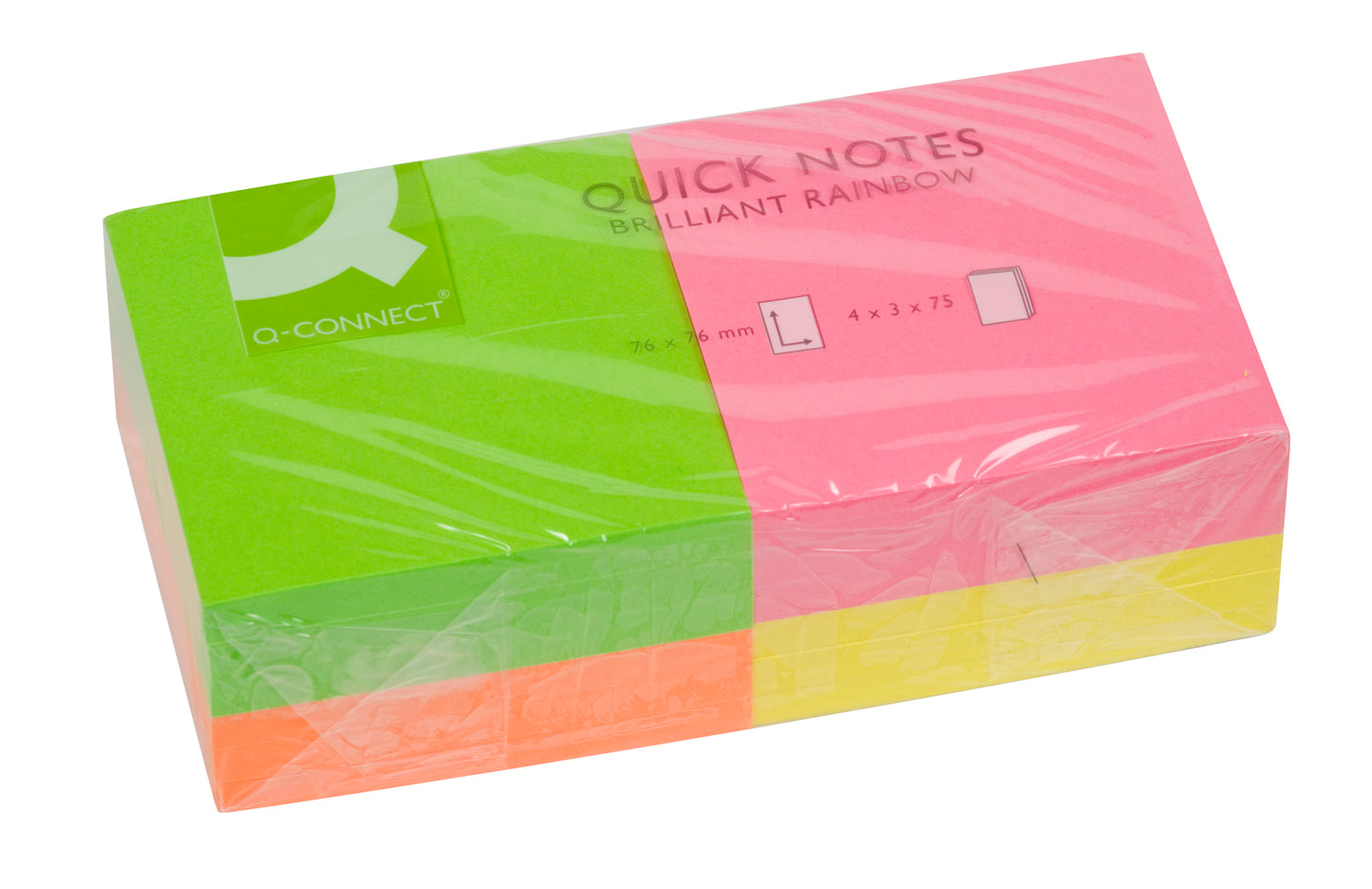 Bloc Notes Neon 76x76 - Couleurs Assorties