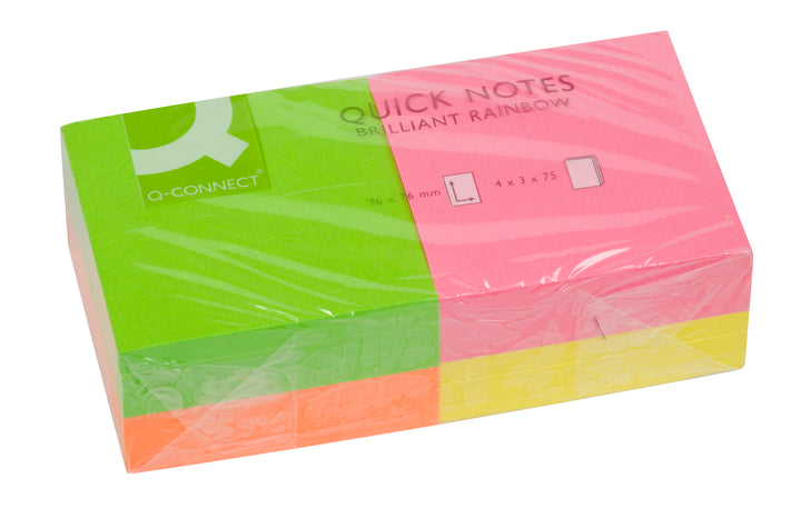 Bloc Notes Neon 76x76 - Couleurs Assorties
