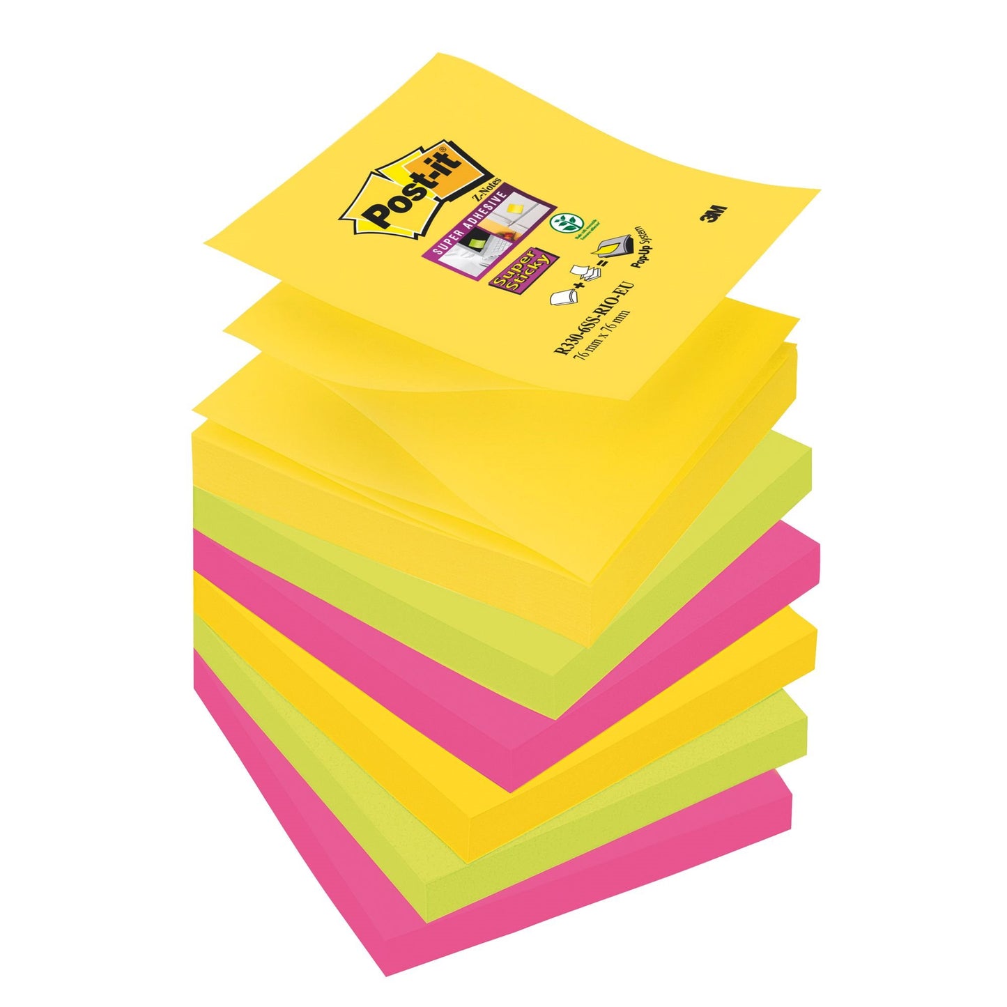 Post-it Z-note-76x76 carnival paquet de 6