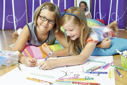 Feutres Stabilo Trio A-Z 12 couleurs dont 2 fluo - pointe moyenne