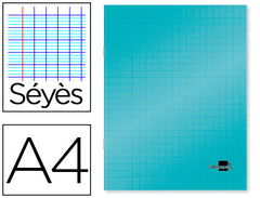 Cahier polypro 90g 21x29,7-96 pages seyes -bleu