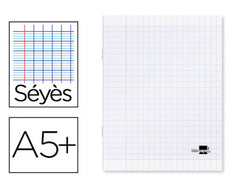 Cahier piqure polypropylène 17x22 96 pages seyes incolore