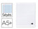 Cahier piqure polypropylène 17x22 96 pages seyes incolore