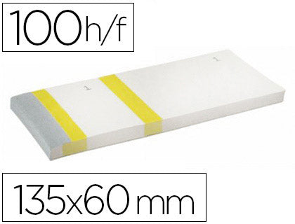 Bloc vendeur à souche numeroté -100feuilles jaune