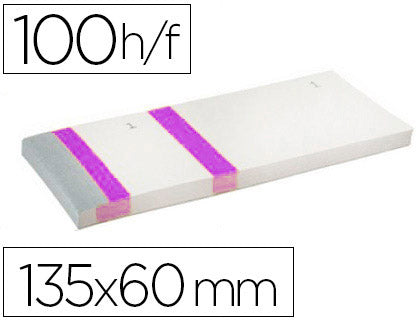Bloc vendeur à souche numeroté -100feuilles violet