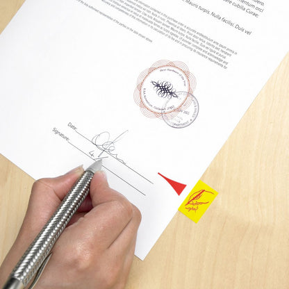 Index Adhésifs "signez ici " 25x43mm - Repositionnables et Pratiques