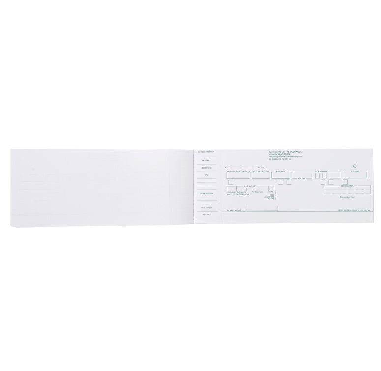 Carnet lettres de change ss/fr33