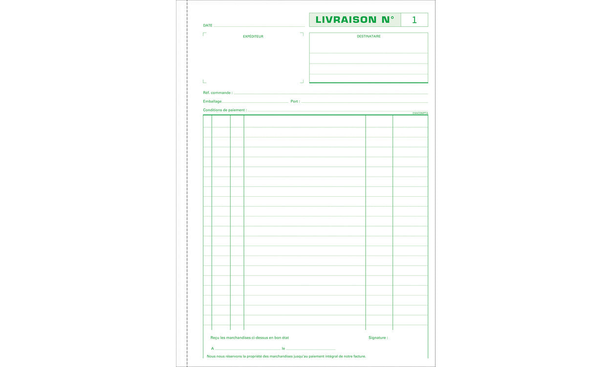 Manifold livraisons 21x29.7 tripl.13163