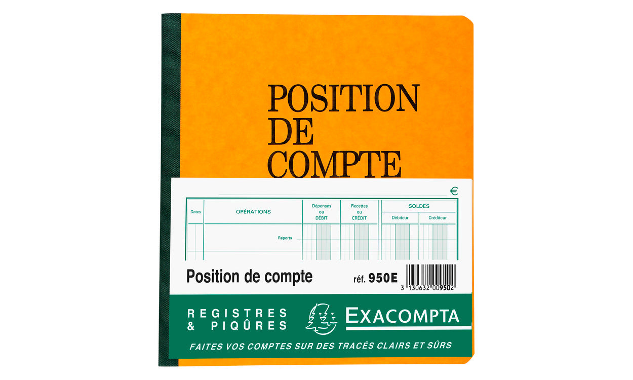 Registre Position De Compte Ref 950