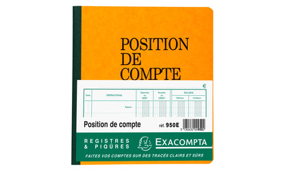 Registre Position De Compte Ref 950