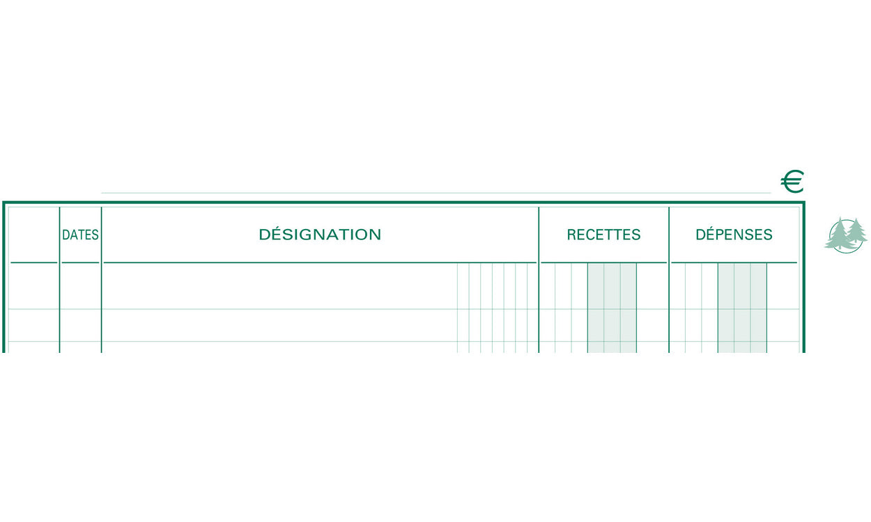 Registre Recettes-Dépenses 21x19cm - EXACOMPTA 930E - 80 Pages