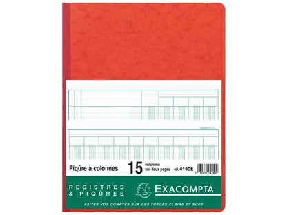 Registre Comptable 4150E - 15 Colonnes, 80 Pages