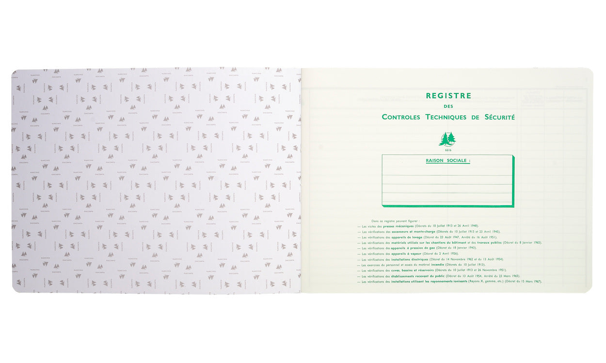 Registre contr. securite ref 6616
