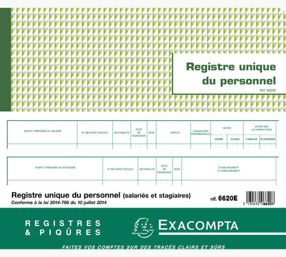 Registre ent/sorties pers. ref6620