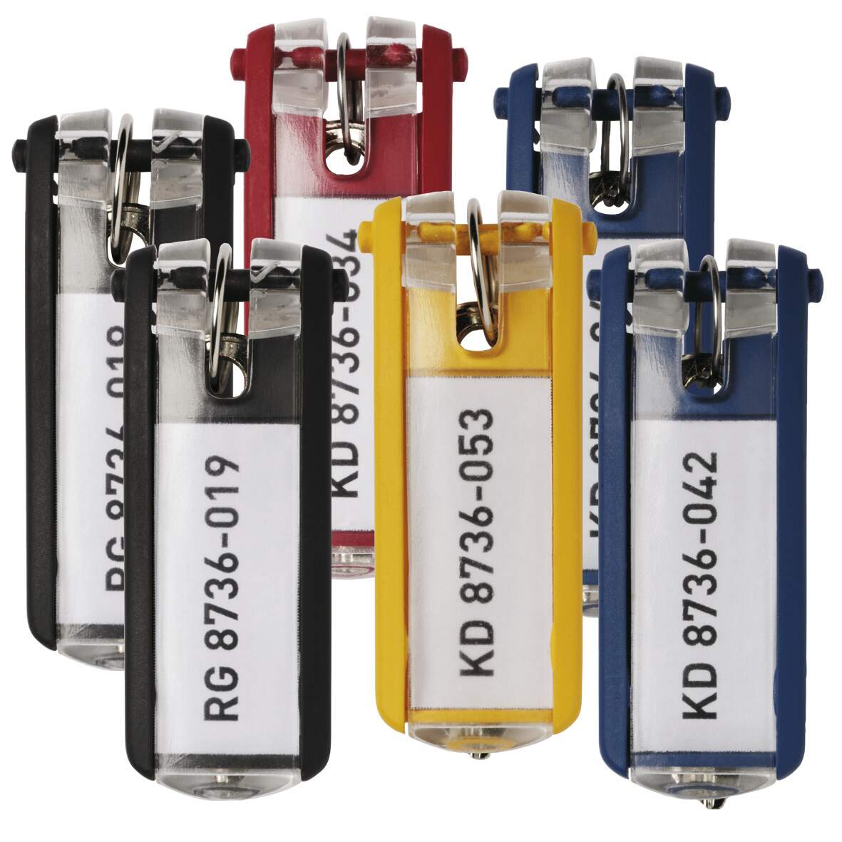 Porte-cles key clip assorti sachet de 6