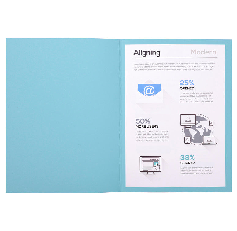 Chemises 170g standard paquet 100 bleu clair