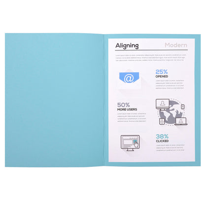 Chemises 170g standard paquet 100 bleu clair