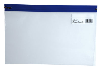 Pochette enveloppe zippée A4+ maxi bleu