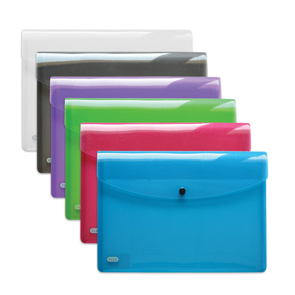 Chemise poche polypro hawai A4-  assorti-lot de 5