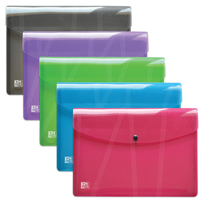 Chemise poche polypro hawai A4-  assorti-lot de 5