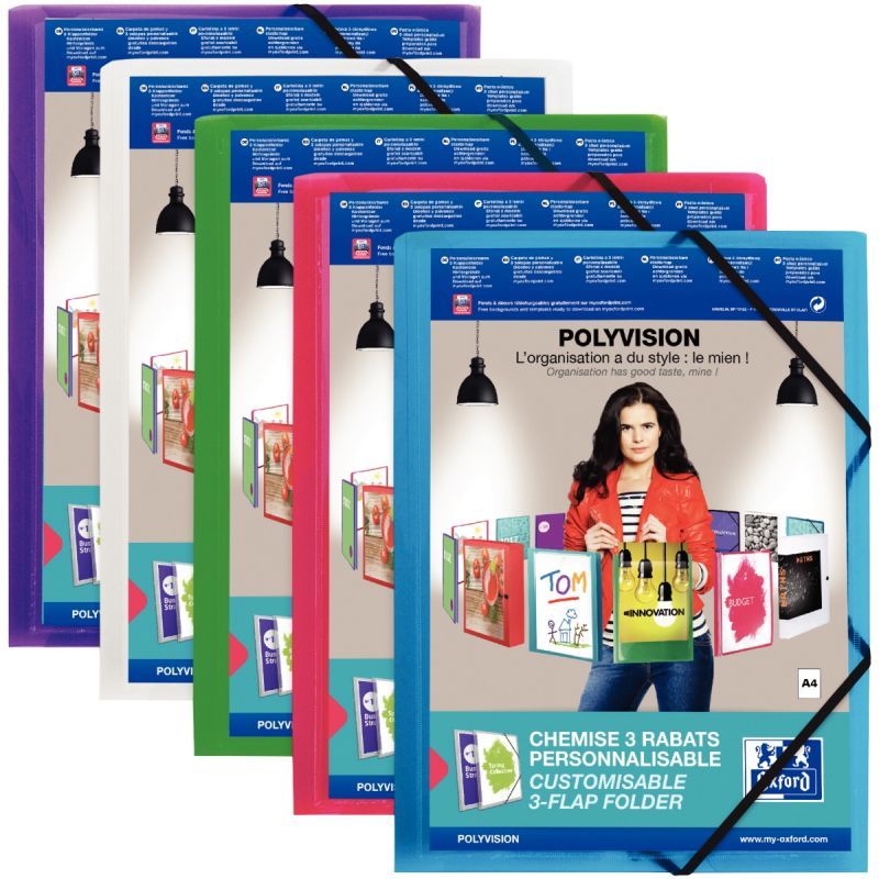 Chemise a4 per polyvision polypropylène ass
