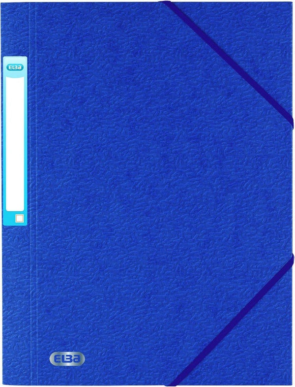 Chemise 3 Rabats Élastiques - Bleu A4 24x32 cm