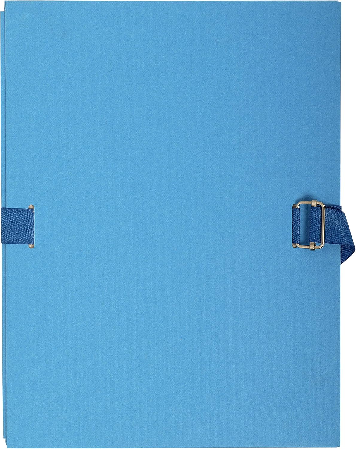 Chemise toile dos extensible rabat bleu clair