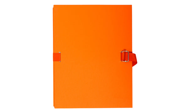 Chemise toile dos extensible rabat orange