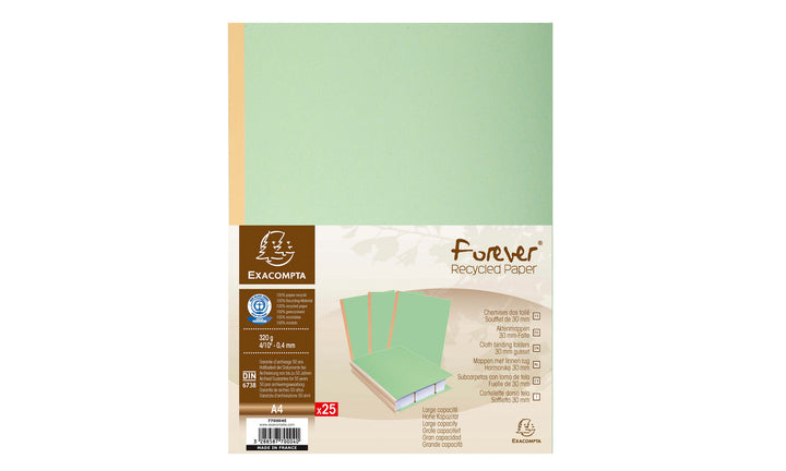 Chemise dos toile 320g vert p/25