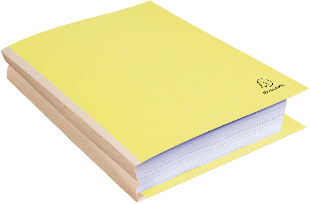 Chemise dos toile jaune paquet 25