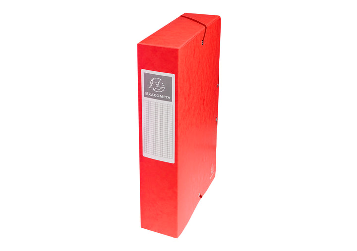 Boite de classement A4 carte lustrée 7/10 dos 60mm- rouge