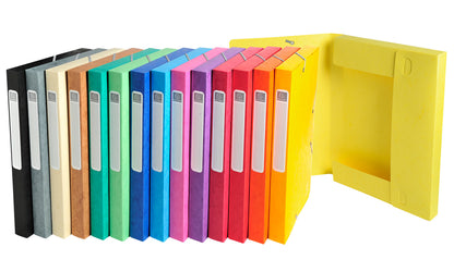 Boite de classement carte lustrée 7/10 dos 25mm assorti-lot de 25